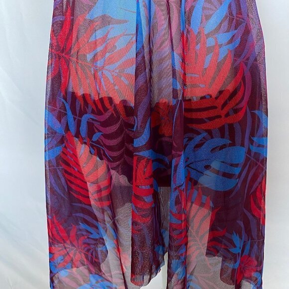 2 Piece Mesh Tropical Print Bathing Suit - Picture 5 of 16